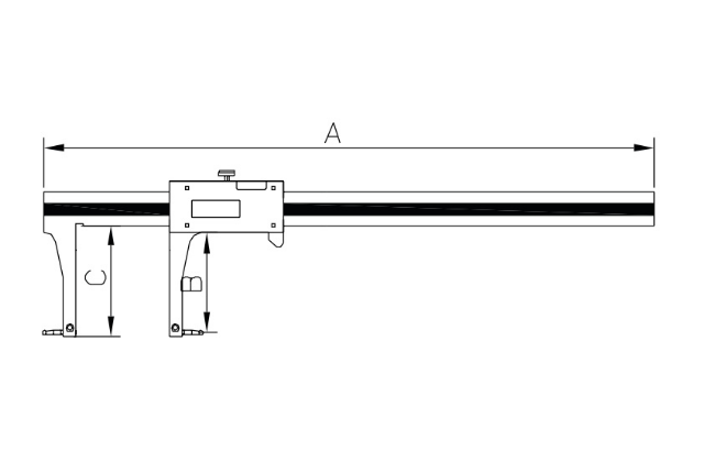 Специальный штангенциркуль для внутренних/внешних размеров, образованных канавками